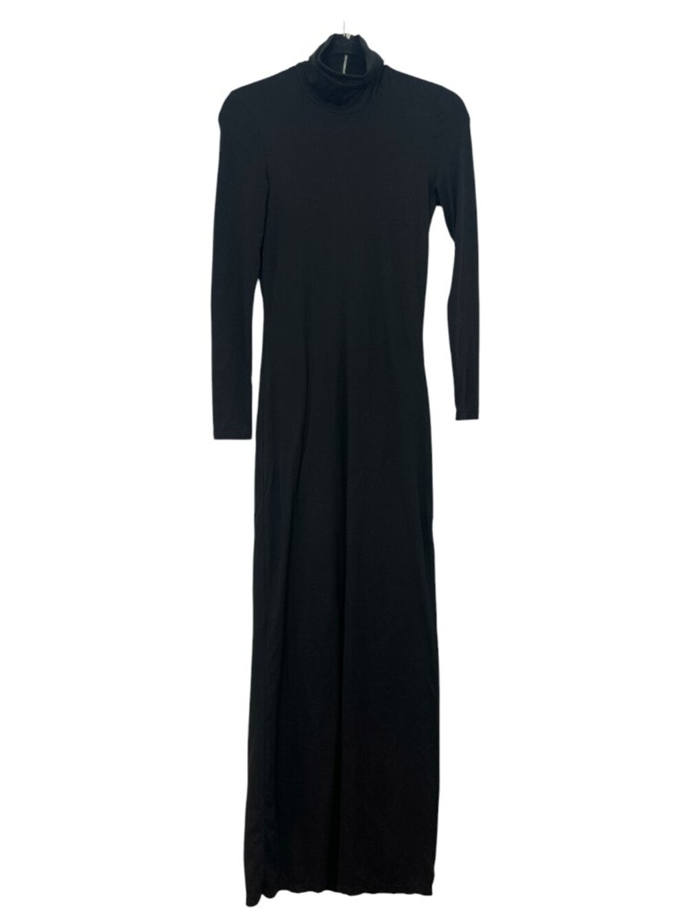 Bumpsuit Long Sleeve Mock Neck Maxi Dress Black Maternity Size Small Pre-Loved
